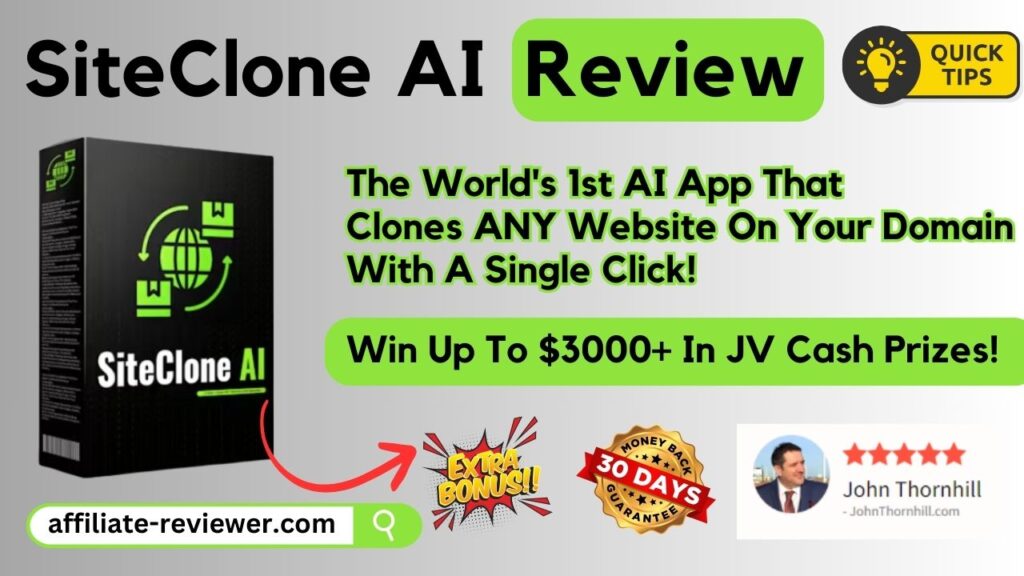 SiteClone AI Review: Clones ANY Website With A Single Click!