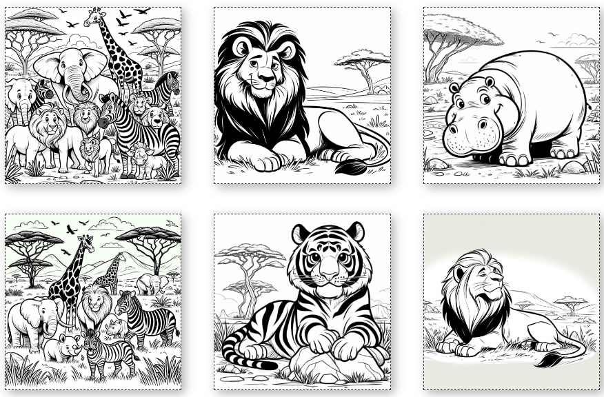 What is “Safari Animals Coloring Pages”?