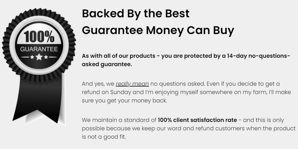 Money Back Guarantee!