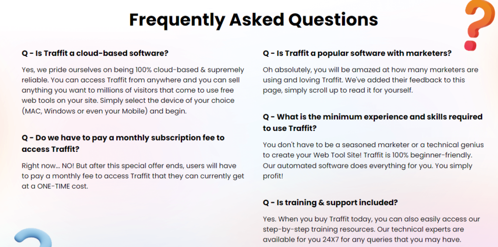 FAQ About Traffit