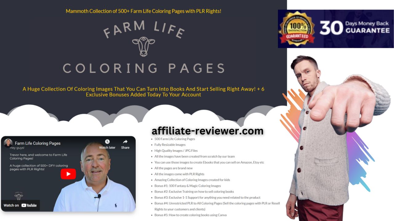 Review: Farm Life Coloring Pages – Sell and Retain Full Profit from Sales