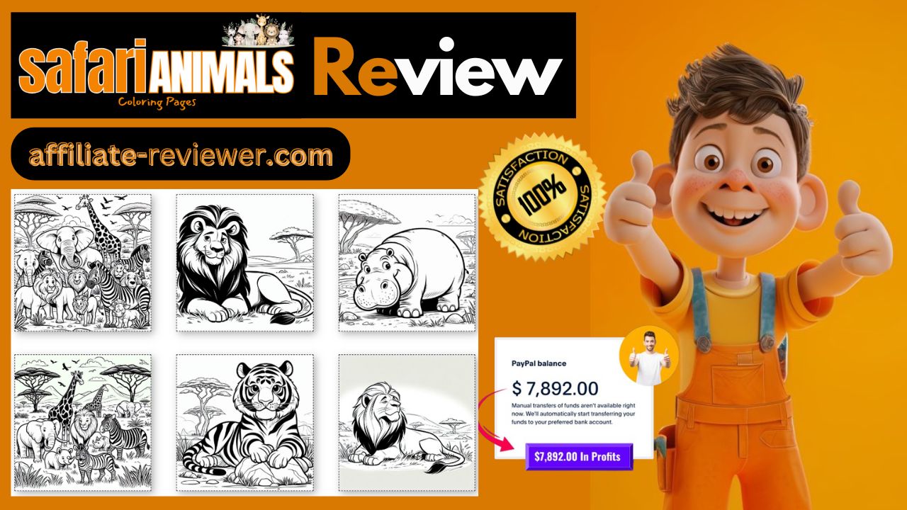 Safari Animals Coloring Pages Review: 500+ PLR Designs for Creative Success