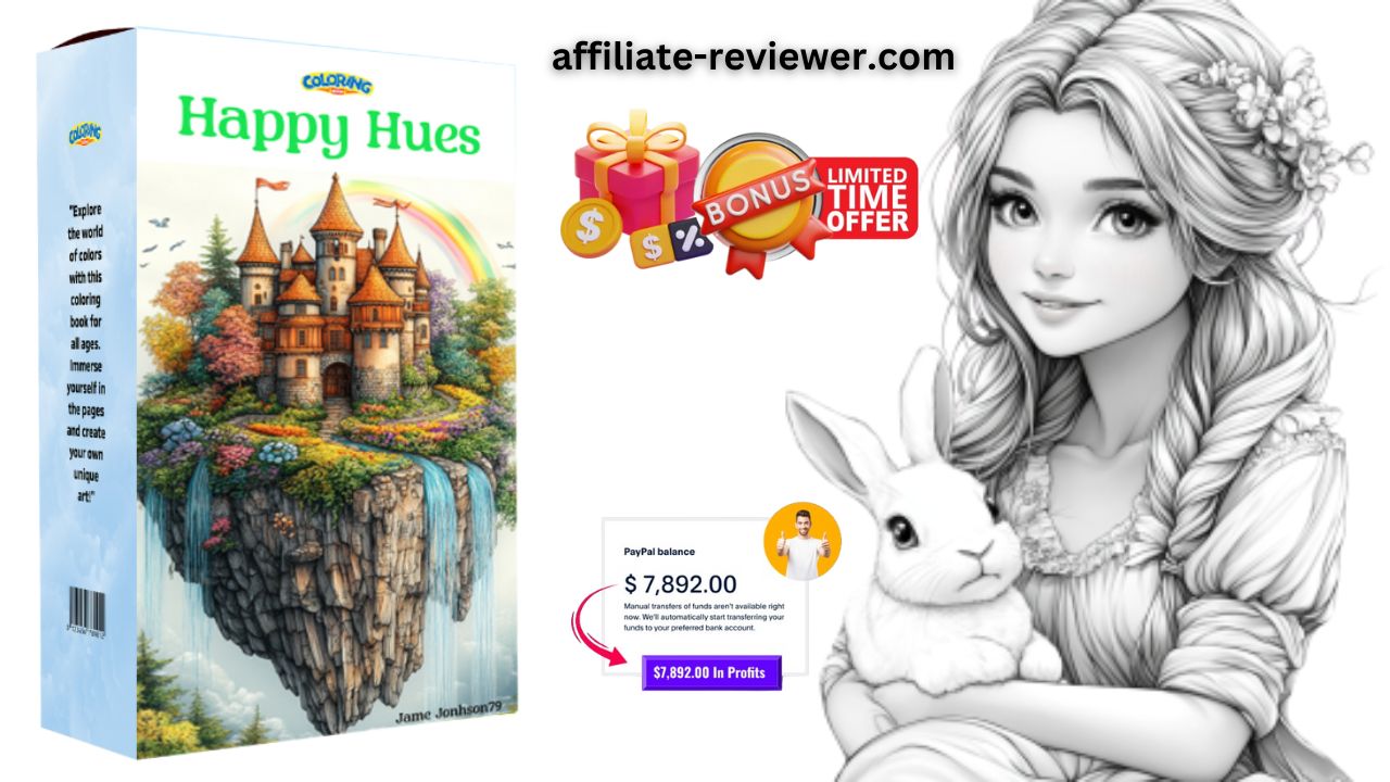 Happy Hues Coloring Book Review: A Fun Way to Earn Passive Income!