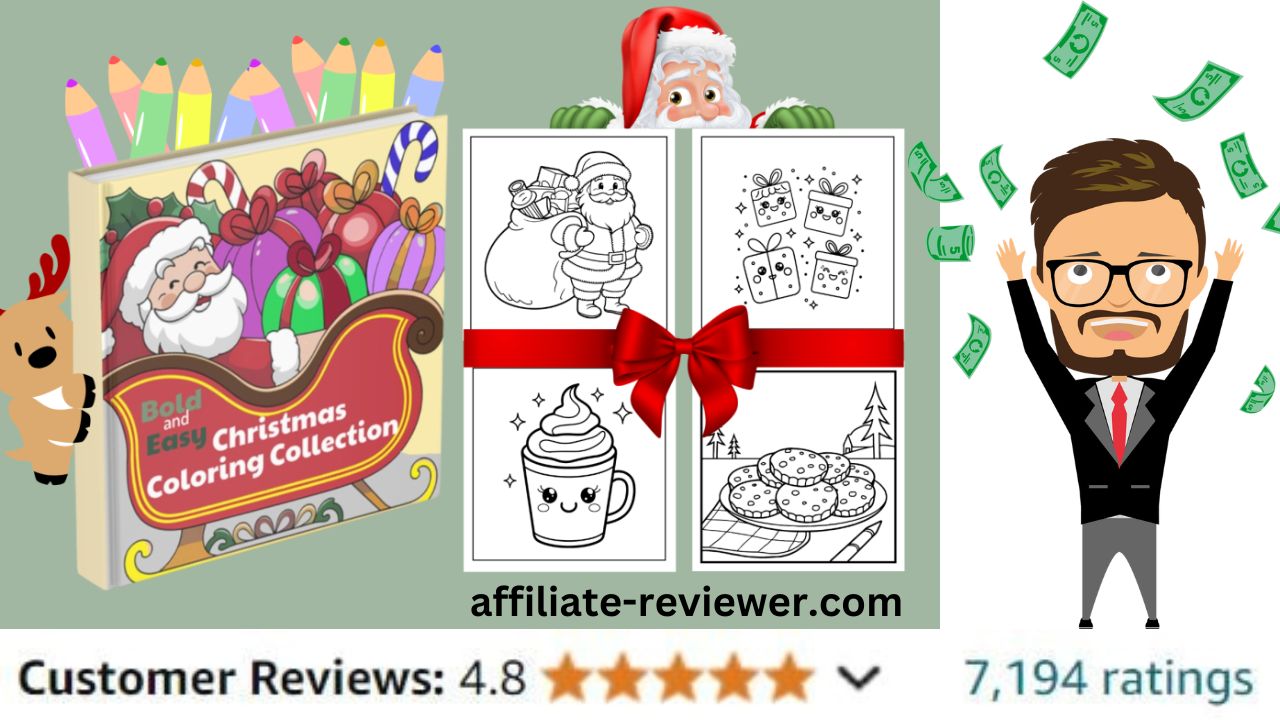 Bold and Easy Christmas Coloring Book