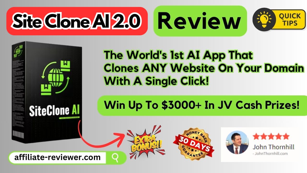 SiteClone AI 2.0 Review: Clones ANY Website With A Single Click!