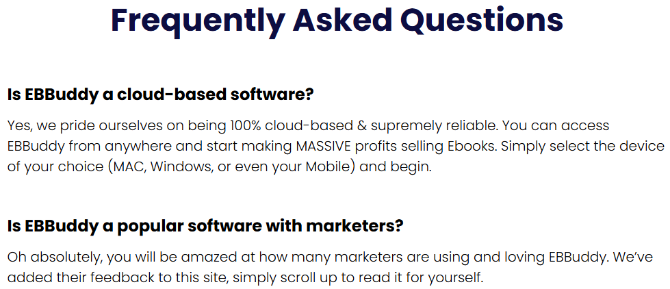 EBBuddy Review Frequently Asked Questions

