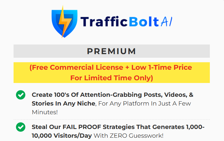 TrafficBolt AI Review Price