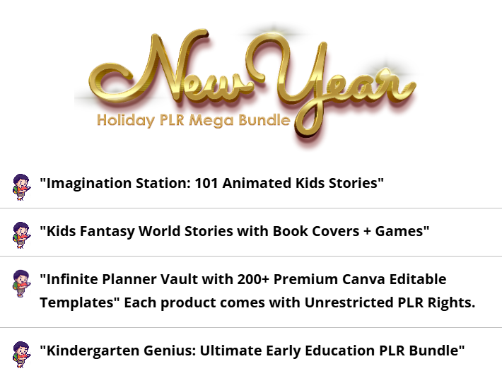 New Year Holiday PLR Mega Bundle Review Price