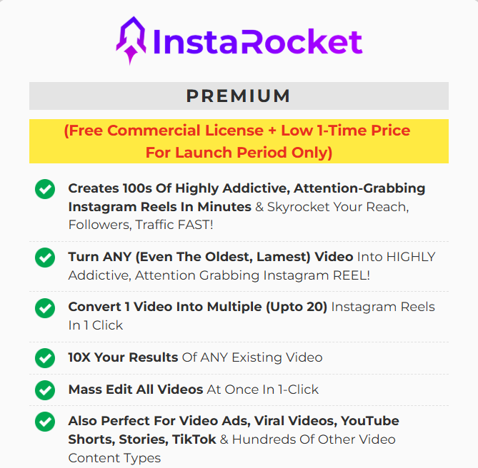 InstaRocket AI Review Price